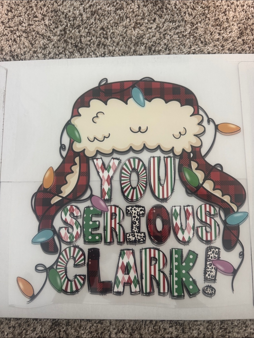 2 Count - Holiday Plaid 'You Serious Clark!' Decorative Wall Sign - Multicolor